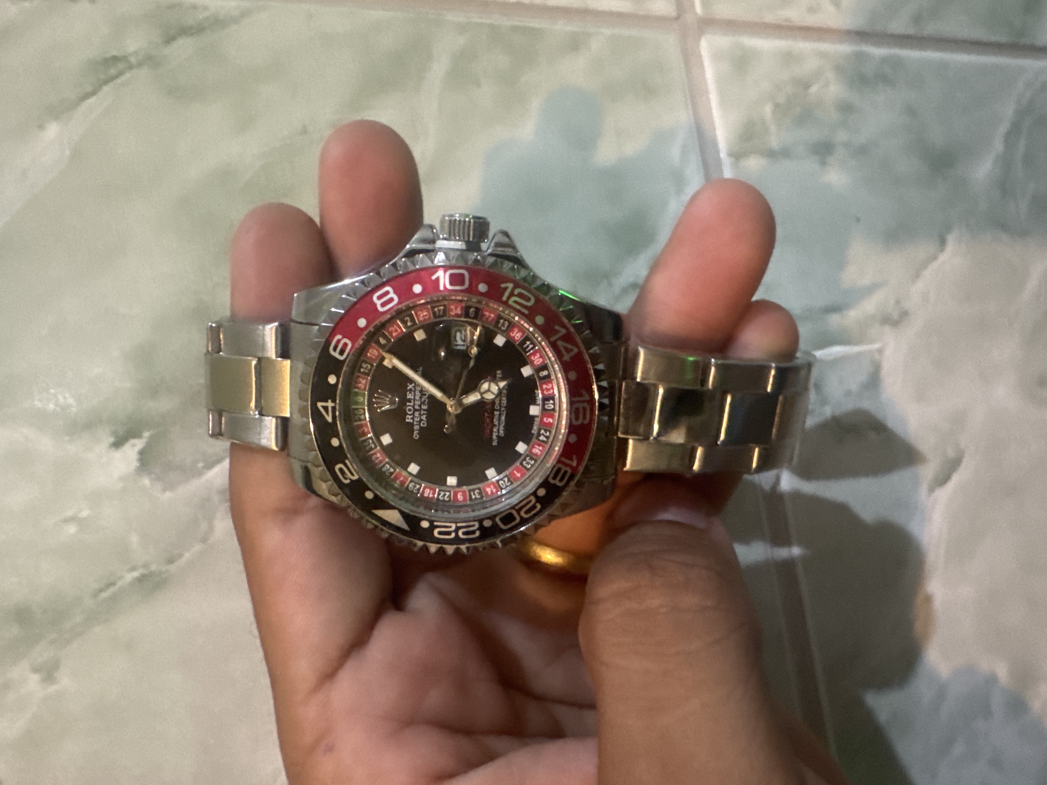 Rolex Prata, Vermelho e preto